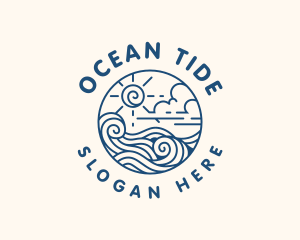 Ocean Waves Vacation logo design