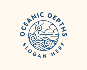 Ocean Waves Vacation logo design