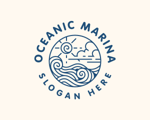 Ocean Waves Vacation logo design