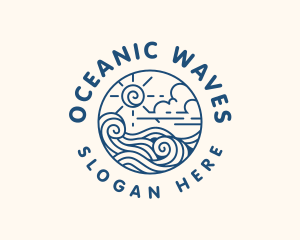 Ocean Waves Vacation logo design