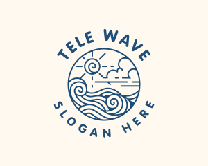 Ocean Waves Vacation logo design