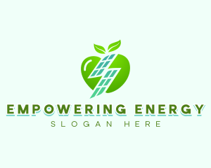 Apple Solar Panel Energy logo design