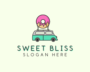 Donut Food Truck  logo design