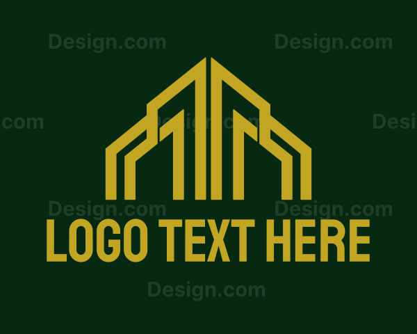 Gold Geometric City Logo