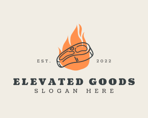 Fire Steak House logo design