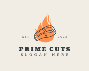 Fire Steak House logo design