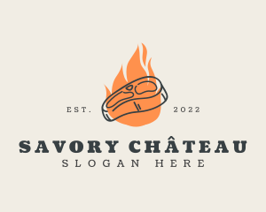 Fire Steak House logo design