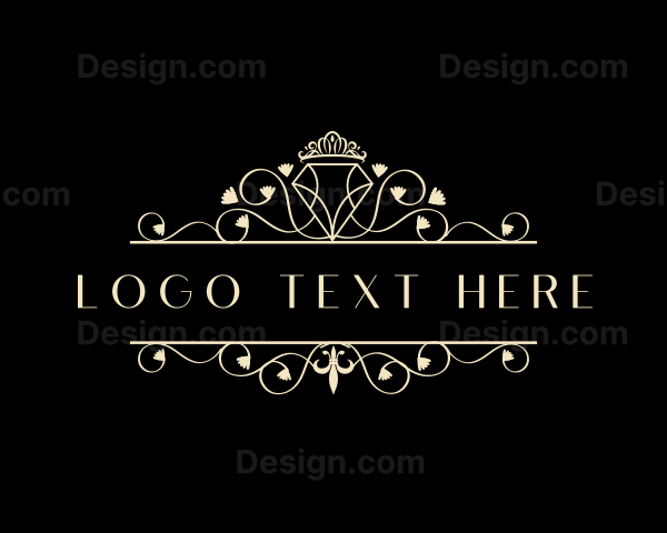 Luxury Diamond Crown Jewelry Logo