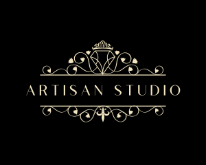 Luxury Diamond Crown Jewelry logo design