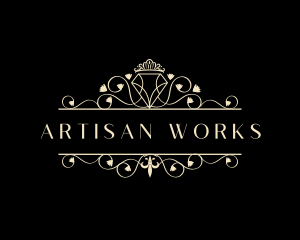 Luxury Diamond Crown Jewelry logo design