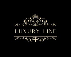 Luxury Diamond Crown Jewelry logo design