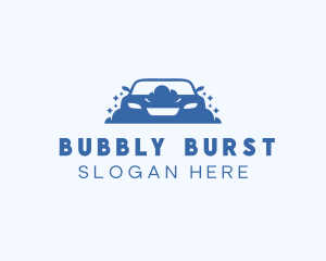 Sparkling Car Wash Bubbles logo design