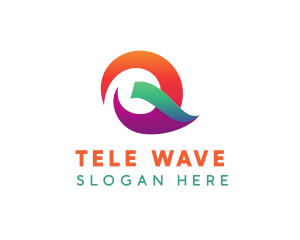 Modern Wave Letter Q logo design