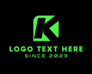 Modern Tech Letter K logo