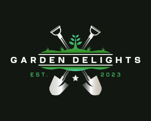 Shovel Gardening Yard logo design