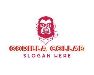 Gorilla Bandana Scarf logo design