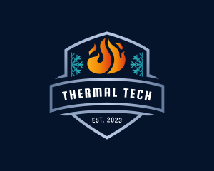 Fire Ice Thermal Shield  logo design