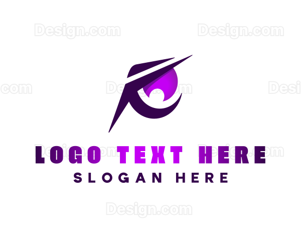 Purple Sharp Eye Esports Logo