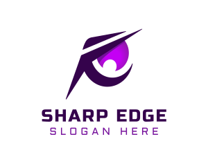 Purple Sharp Eye Esports logo design