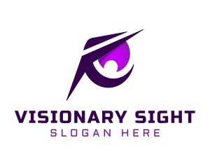 Purple Sharp Eye Esports logo design