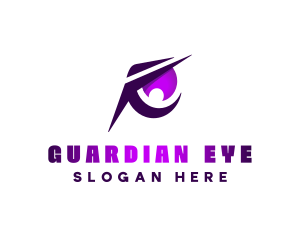 Purple Sharp Eye Esports logo design