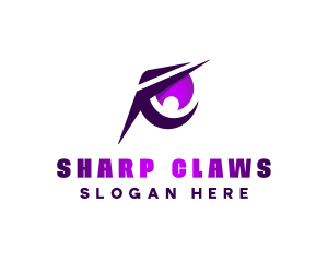 Purple Sharp Eye Esports logo design