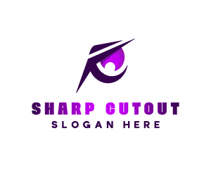 Purple Sharp Eye Esports logo design