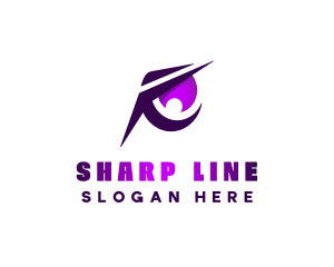 Purple Sharp Eye Esports logo design