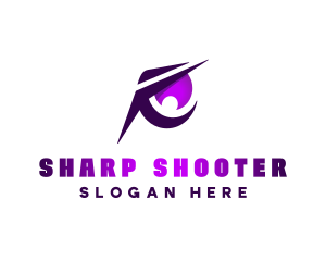 Purple Sharp Eye Esports logo design