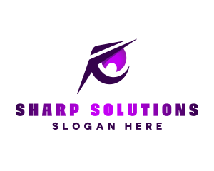 Purple Sharp Eye Esports logo design