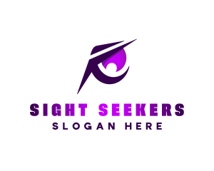 Purple Sharp Eye Esports logo design