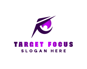 Purple Sharp Eye Esports logo design