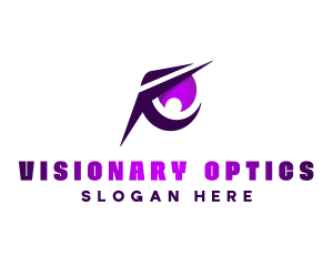 Purple Sharp Eye Esports logo design