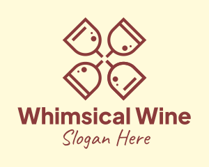 Wine Glass Windmill logo design