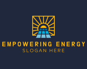 Sun Solar Panel Energy logo design