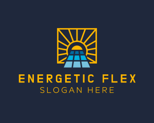 Sun Solar Panel Energy logo design