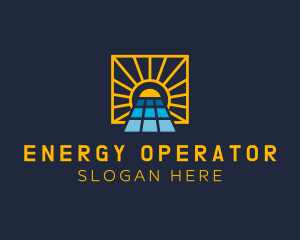 Sun Solar Panel Energy logo design