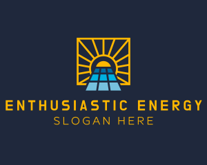 Sun Solar Panel Energy logo design