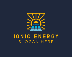 Sun Solar Panel Energy logo design