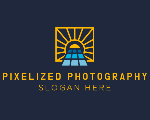 Sun Solar Panel Energy logo design