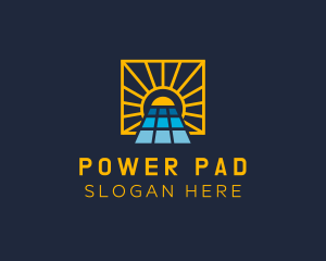 Sun Solar Panel Energy logo design