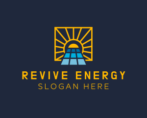 Sun Solar Panel Energy logo design