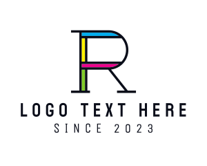 Colorful Letter R logo