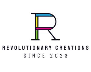 Colorful Letter R logo design