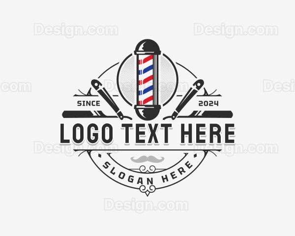 Barbershop Grooming Hairstylist Logo