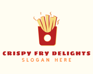 French Fries Anaglyph logo design