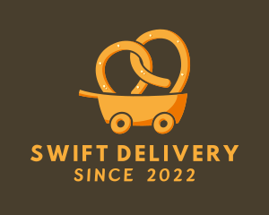 Pretzel Cookie Delivery logo design