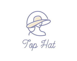 Female Hat Model logo design