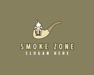 Tobacco Smoke Moustache logo design