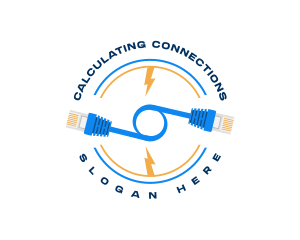 Network Connection Cable logo design